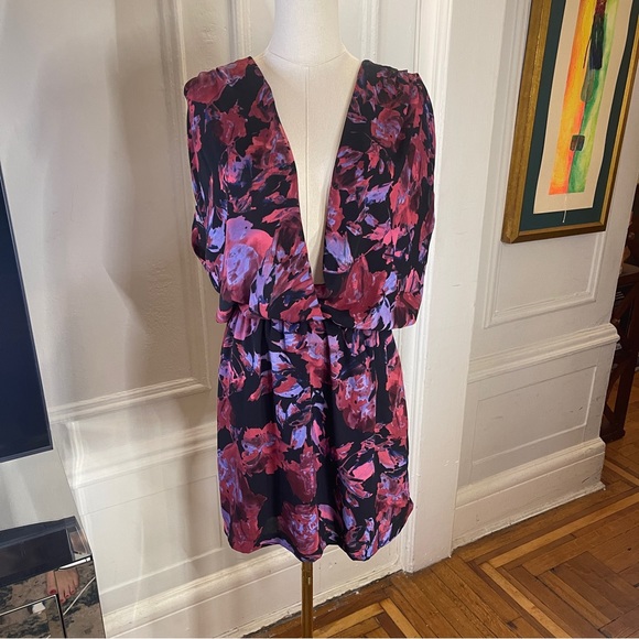 Eight Sixty Revolve Crossfront Dress Fuschia Black and Orchid - Picture 2 of 9